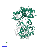 Segment polarity protein dishevelled homolog DVL-2 in PDB entry 5lnp, assembly 1, side view.