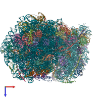 PDB entry 5lzx coloured by chain, top view.