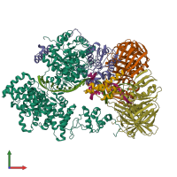 PDB entry 5m1s coloured by chain, front view.