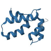 The deposited structure of PDB entry 5mdb contains 8 copies of Pfam domain PF19317 (Gag protein p24 C-terminal domain) in Gag protein. Showing 1 copy in chain A.