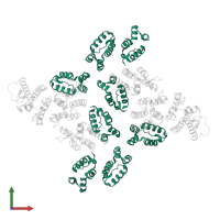 Gag protein in PDB entry 5mdb, assembly 1, front view.