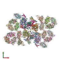 PDB entry 5mdx coloured by chain, front view.