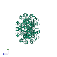 D-2-hydroxyacid dehydrogenase in PDB entry 5mh6, assembly 2, side view.