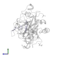 Hirudin variant-2 in PDB entry 5mm6, assembly 1, side view.