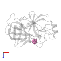 SULFATE ION in PDB entry 5mon, assembly 1, top view.