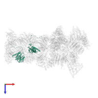 Proteasome subunit beta type-2 in PDB entry 5mpc, assembly 1, top view.