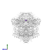 POTASSIUM ION in PDB entry 5n2a, assembly 1, side view.