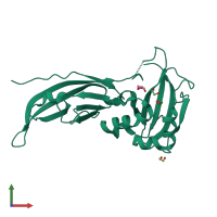 PDB entry 5n30 coloured by chain, front view.