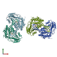 PDB entry 5n5s coloured by chain, front view.