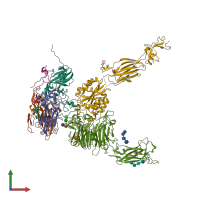 PDB entry 5nem coloured by chain, front view.