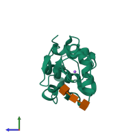 PDB entry 5njq coloured by chain, side view.