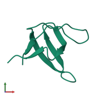 Monomeric assembly 3 of PDB entry 5np3 coloured by chemically distinct molecules, front view.