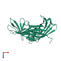 Factor H binding protein variant B16_003 in PDB entry 5nqy, assembly 1, top view.