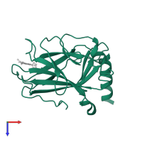 Cellular tumor antigen p53 in PDB entry 5o1f, assembly 1, top view.