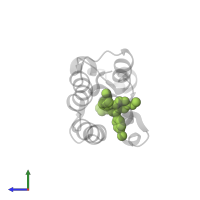 (2~{R})-2-[(4~{S})-6-(4-chlorophenyl)-8-methoxy-1-methyl-4~{H}-[1,2,4]triazolo[4,3-a][1,4]benzodiazepin-4-yl]-~{N}-ethyl-pent-4-enamide in PDB entry 5o3g, assembly 1, side view.