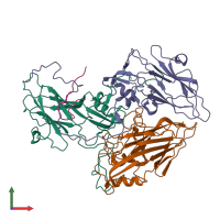 PDB entry 5o5b coloured by chain, front view.