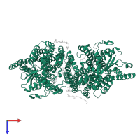 Anoctamin-10 in PDB entry 5oc9, assembly 1, top view.