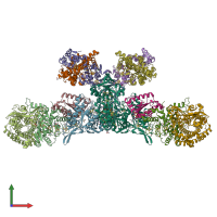 PDB entry 5odc coloured by chain, front view.