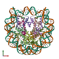PDB entry 5omx coloured by chain, front view.
