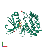 PDB entry 5ose coloured by chain, front view.