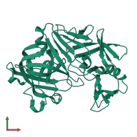 Endothiapepsin in PDB entry 5ozu, assembly 1, front view.