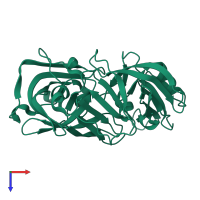 Endothiapepsin in PDB entry 5ozu, assembly 1, top view.