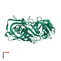 Endothiapepsin in PDB entry 5p57, assembly 1, top view.