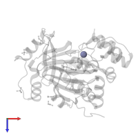 ZINC ION in PDB entry 5pk1, assembly 1, top view.