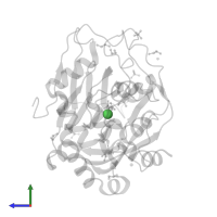 NICKEL (II) ION in PDB entry 5pnu, assembly 1, side view.