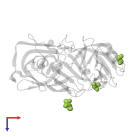 GLYCEROL in PDB entry 5qbb, assembly 1, top view.