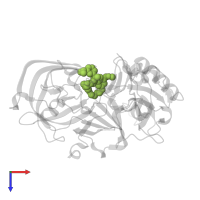 (4S)-4-[(1R)-1-hydroxy-2-({1-[3-(1-methylethyl)phenyl]cyclopropyl}amino)ethyl]-19-(methoxymethyl)-11-oxa-3,16-diazatric yclo[15.3.1.1~6,10~]docosa-1(21),6(22),7,9,17,19-hexaen-2-one in PDB entry 5qd7, assembly 1, top view.