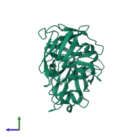 Endothiapepsin in PDB entry 5r39, assembly 1, side view.