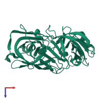 Endothiapepsin in PDB entry 5r3o, assembly 1, top view.