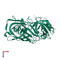 Endothiapepsin in PDB entry 5rdb, assembly 1, top view.