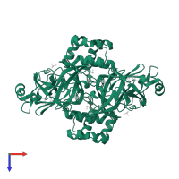 3C-like proteinase nsp5 in PDB entry 5rl3, assembly 1, top view.