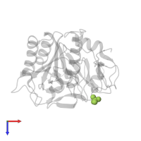 SULFATE ION in PDB entry 5rpr, assembly 1, top view.