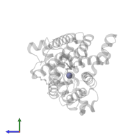 ZINC ION in PDB entry 5sf5, assembly 1, side view.