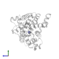 ZINC ION in PDB entry 5sjn, assembly 1, side view.