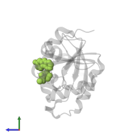 methyl (3R)-1-(7-fluoro-9H-pyrimido[4,5-b]indol-4-yl)-3-(hydroxymethyl)pyrrolidine-3-carboxylate in PDB entry 5sr9, assembly 1, side view.