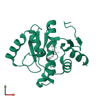 Papain-like protease nsp3 in PDB entry 5ss2, assembly 1, front view.