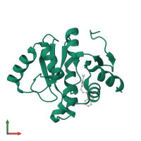 Papain-like protease nsp3 in PDB entry 5sse, assembly 1, front view.