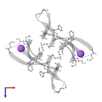 SODIUM ION in PDB entry 5sus, assembly 1, top view.