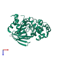 TCP pilus virulence regulatory protein in PDB entry 5suw, assembly 1, top view.