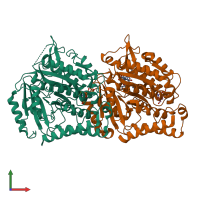 PDB entry 5syf coloured by chain, front view.