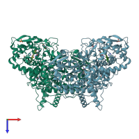 PDB entry 5syi coloured by chain, top view.