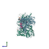 PDB entry 5t0a coloured by chain, side view.