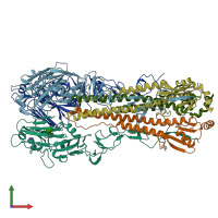 PDB entry 5t0d coloured by chain, front view.