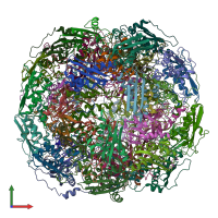 PDB entry 5t0v coloured by chain, front view.