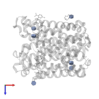 octyl beta-D-glucopyranoside in PDB entry 5t36, assembly 1, top view.