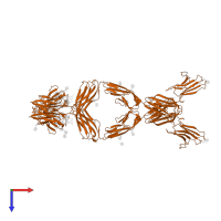 Vascular endothelial growth factor receptor 1 in PDB entry 5t89, assembly 1, top view.